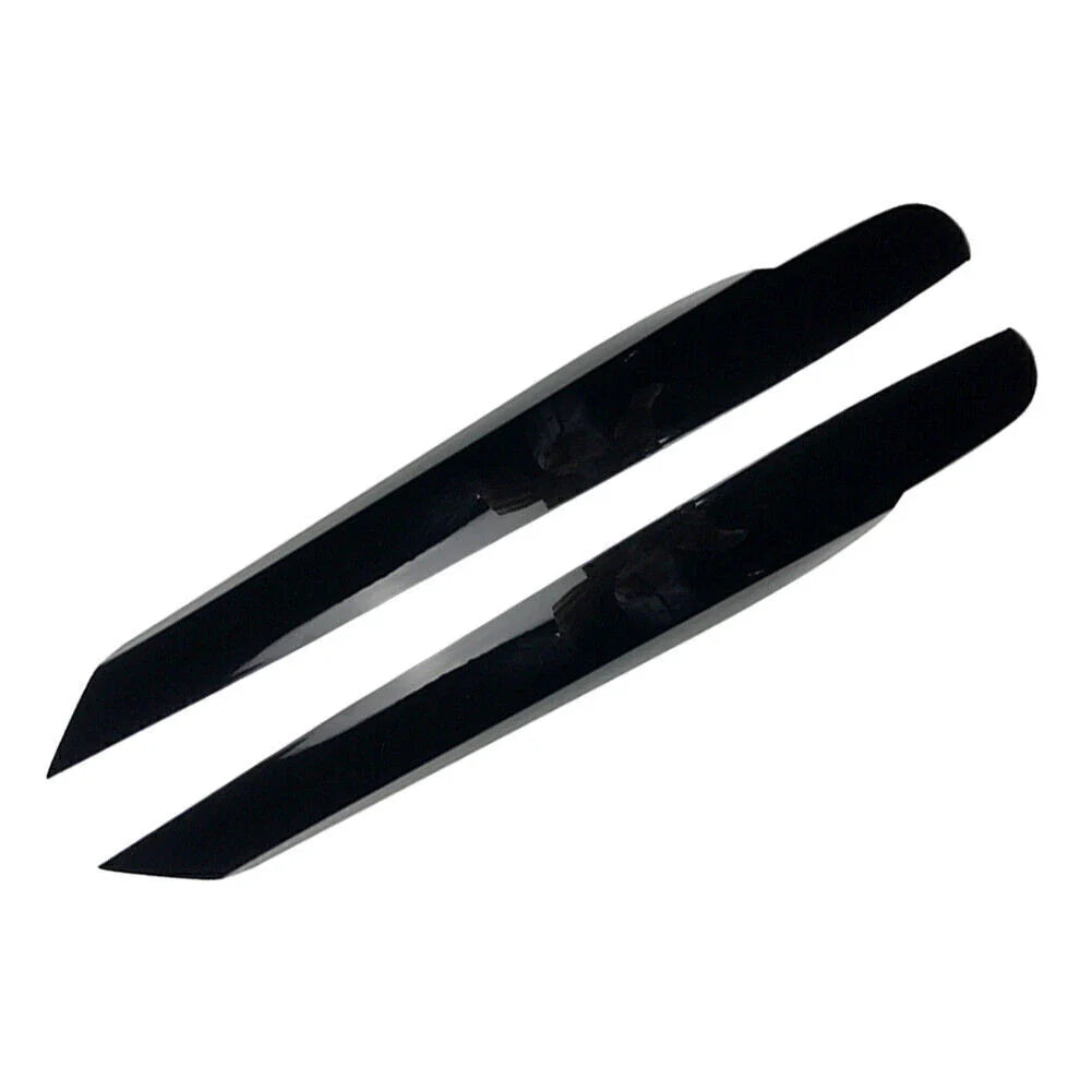 Gloss Black Front Headlight Eyelid Trim Covers for Volkswagen Touran (2011-2015)