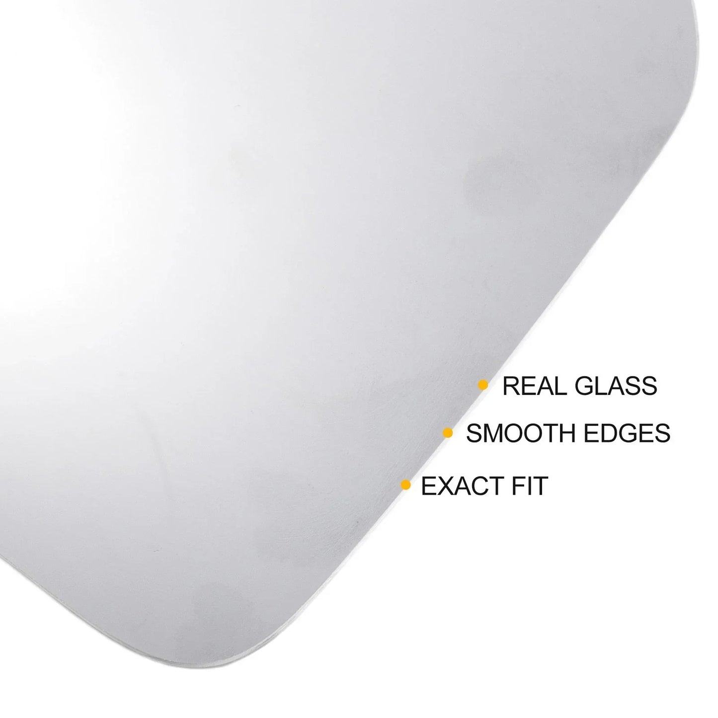 Left Driver Side White Mirror Glass with Back for Hyundai