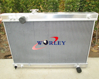 Aluminum Radiator + Fans for Toyota Supra MK3 MA70 MA71 3.0L JZA70 (86-93)