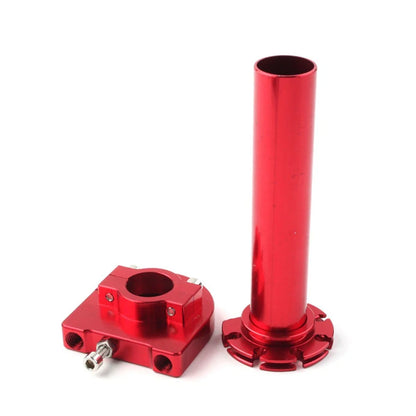 7/8in Turn Twist Throttle Handlebar Tube for Universal Moto CNC Red