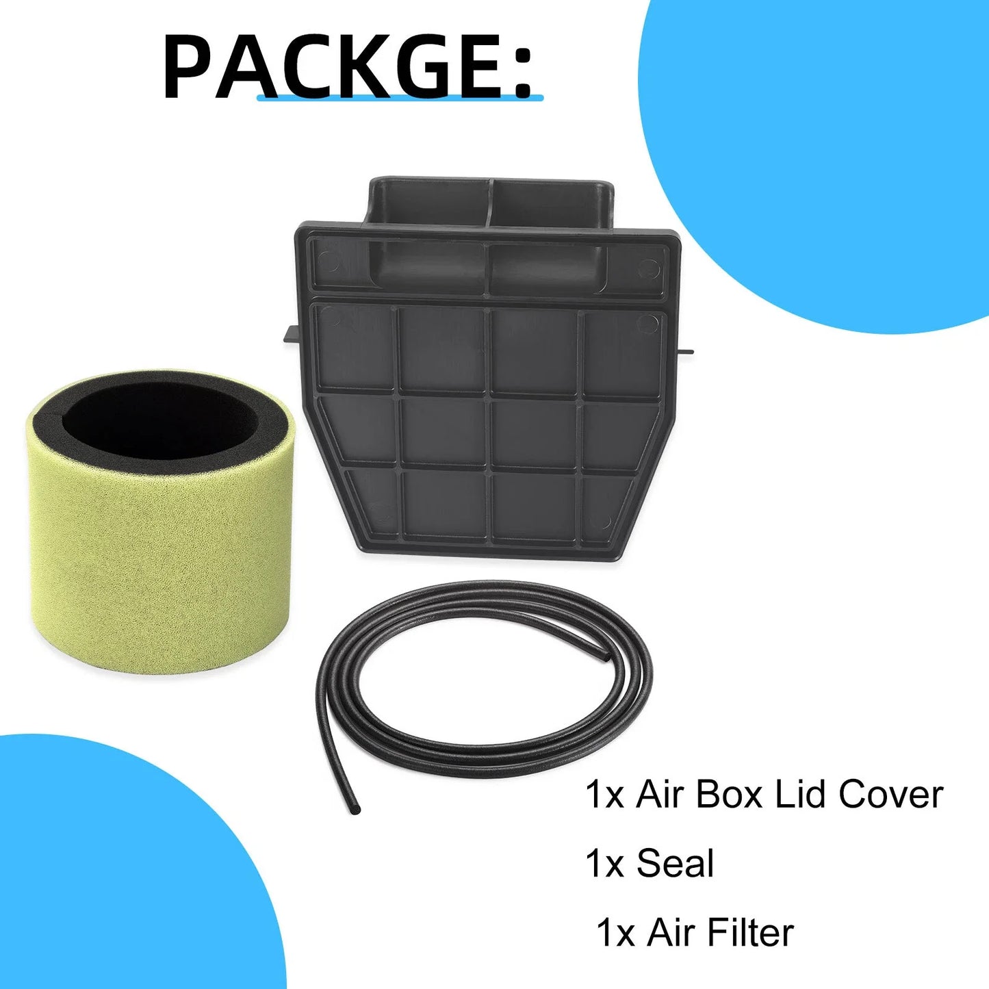 Air Filter & Air Box Lid Seal for Kawasaki Bayou 220 KLF220A (1988–2002)