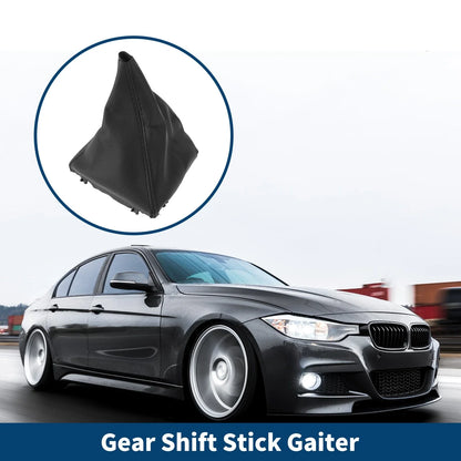 1 Pc Gear Shift Stick Gaiter Black Leather for BMW F30 F31 (2012-2018)