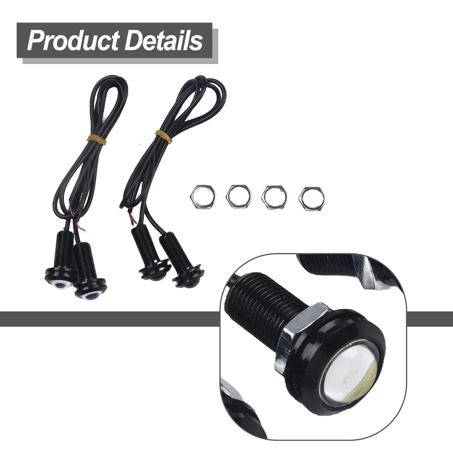 2 x White LED Front/Rear Side Marker Lights Attachment for Ford SVT Raptor