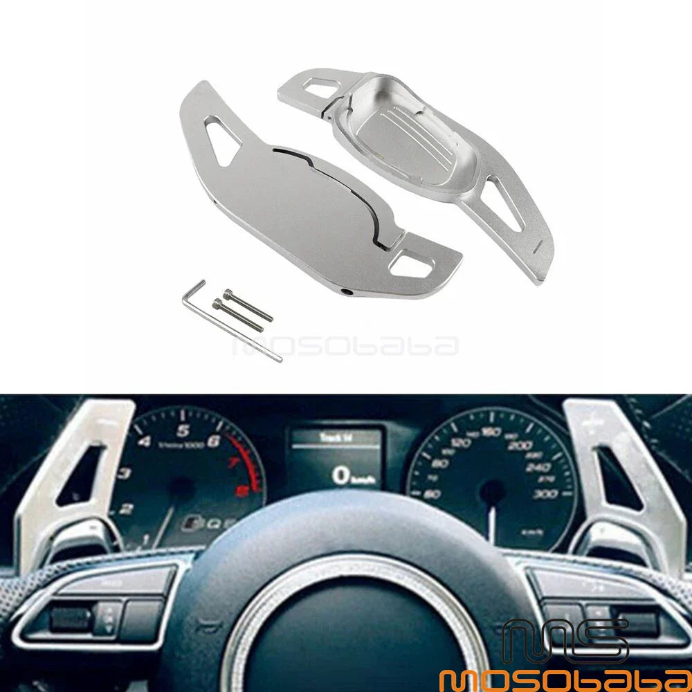 Silver Steering Wheel Gear Shift Paddles for Audi S5 S6 RS3 RS6 RS7 (2007-2023)