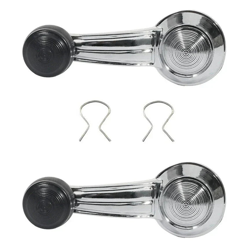 Chrome Door Window Crank Handles for Cadillac Chevy
