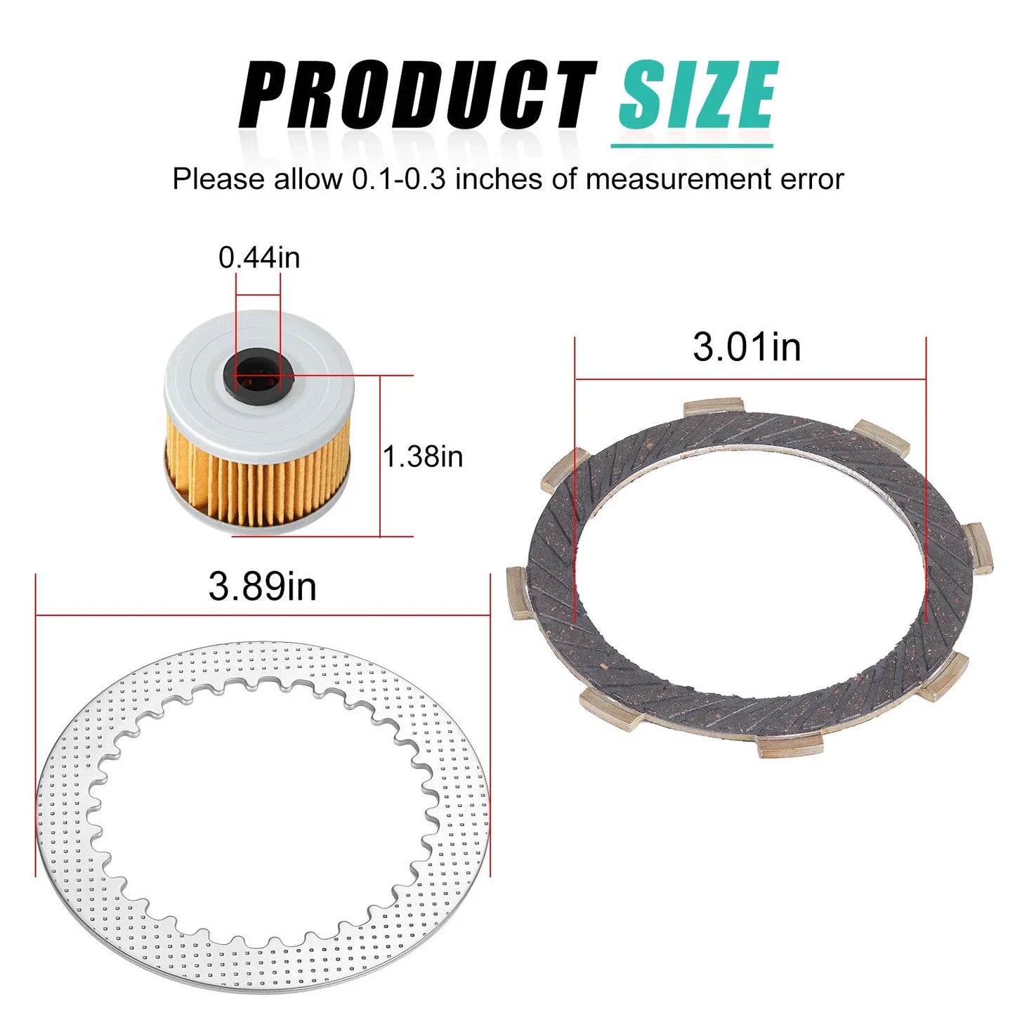 Clutch Friction Steel Plates Kit w/ Gasket for Kawasaki KLX110 (2002–2024)
