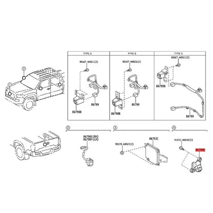 Rear View Backup Camera for Toyota Tacoma (2009-2013)