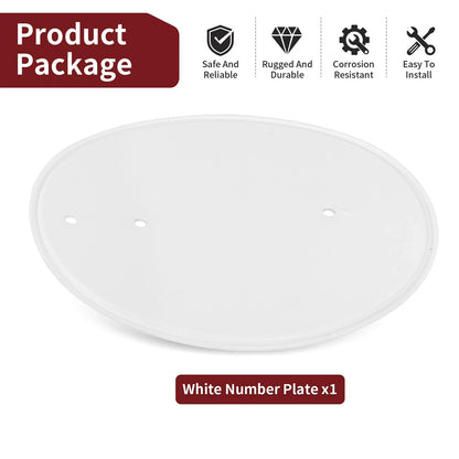 Front Side White Number Plate for Honda Z50R (1979–1987)