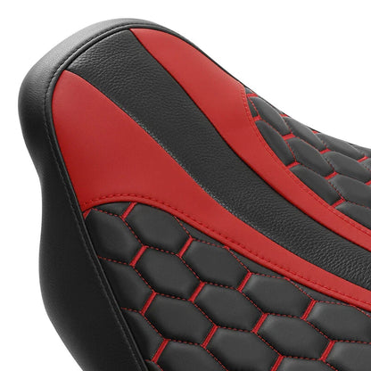 Black Red Driver Passenger Seat for Harley CVO Road Glide (2009-2023)