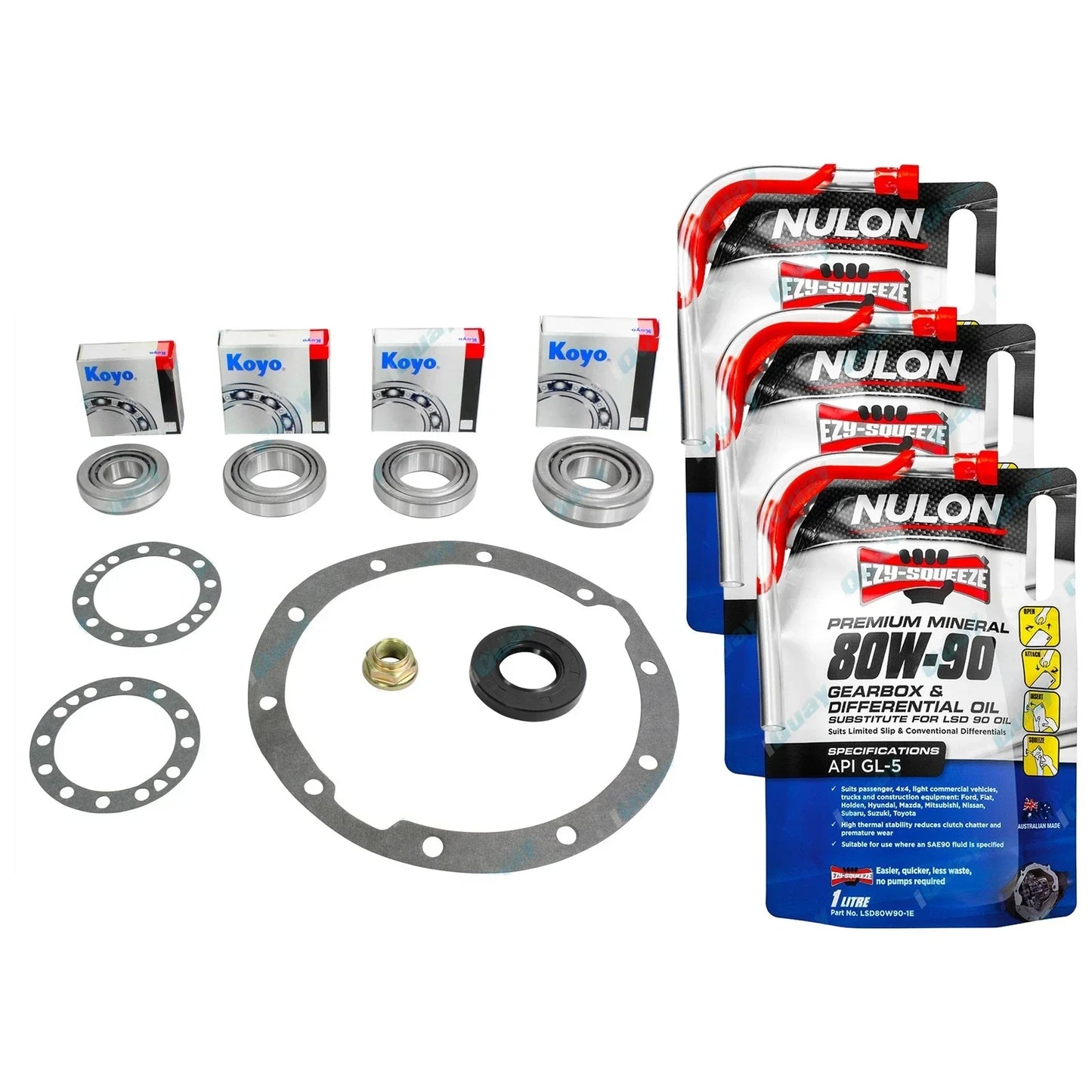 Front or Rear Diff Bearing Rebuild Kit + Oil for Landcruiser FJ40 FJ45 FJ55 FJ60