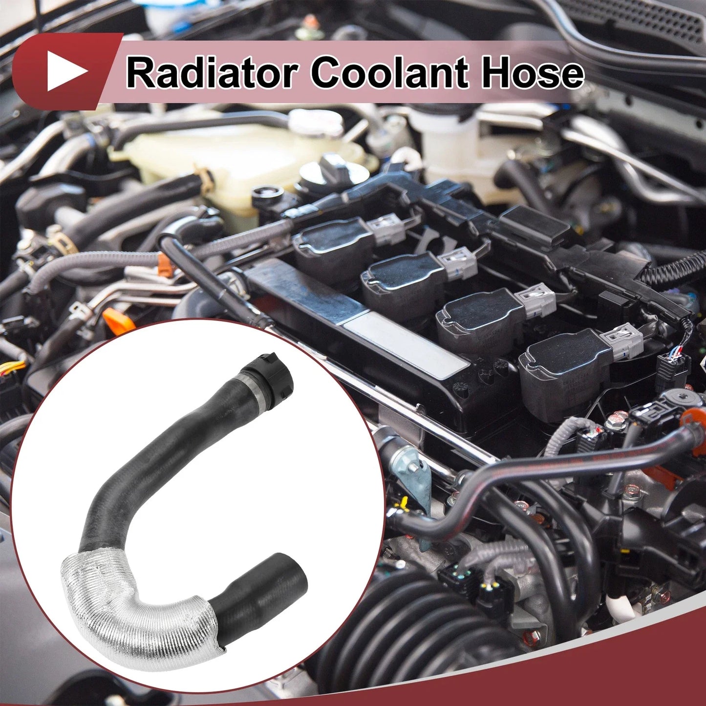 Radiator Coolant Hose 3.0L L6 for BMW 528i (2011) Rubber Black