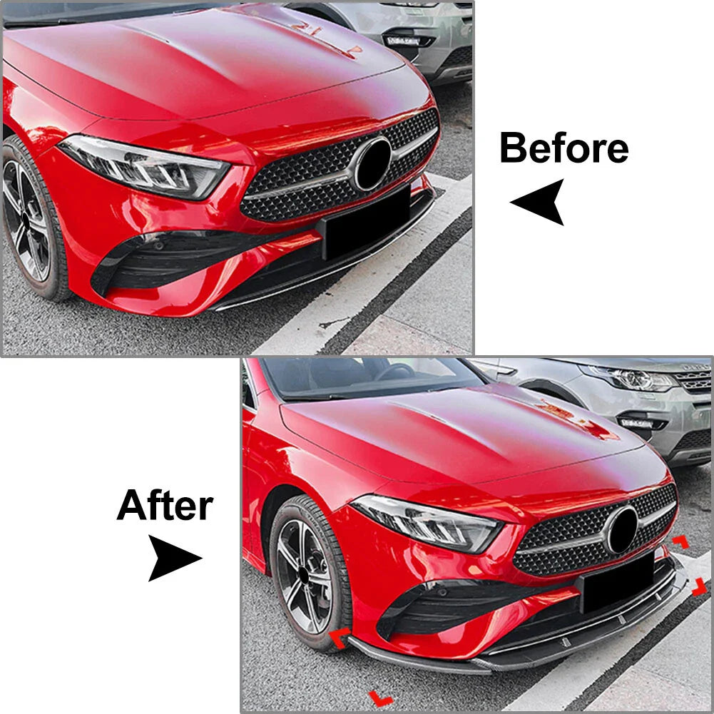 Front Bumper Spoiler Splitter Lip for Mercedes Benz A Class CLA Class (2023)