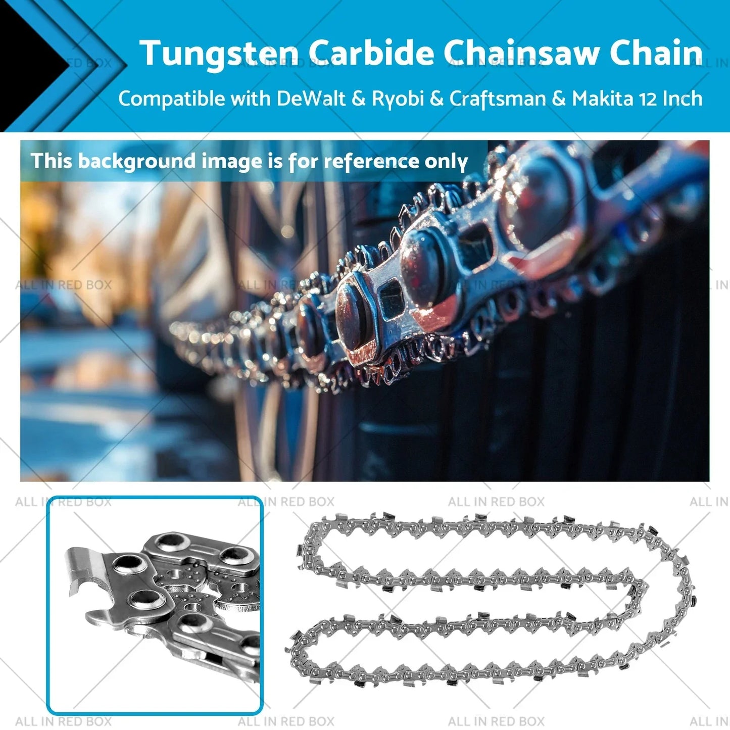 1x Tungsten Chain 3/8" LP .043" 45DL for DeWalt Ryobi Craftsman Makita
