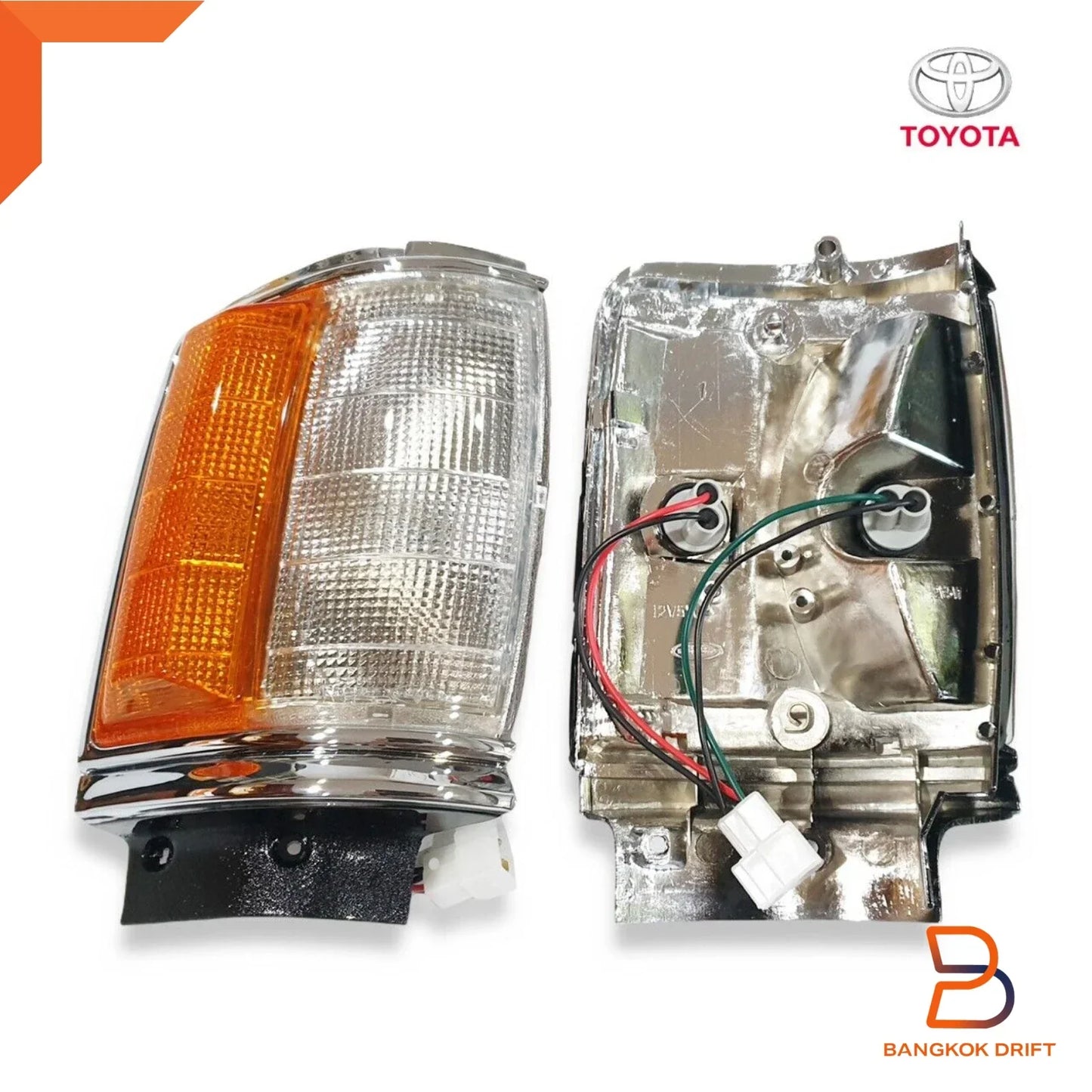 Chrome Corner Park Light Lamp for Toyota Hilux 83-88, 4Runner 83-88