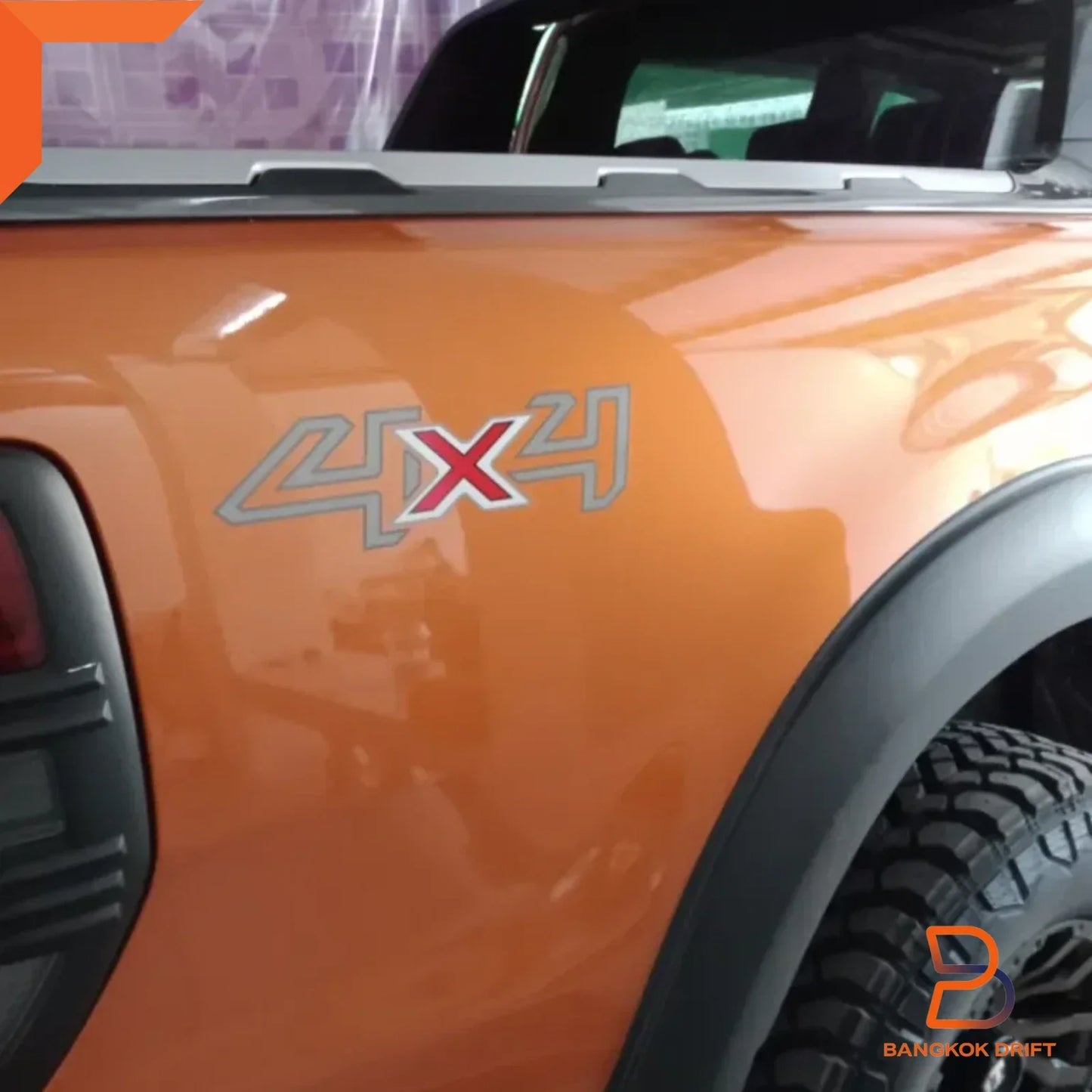 4x4 Side Cabin Rear Body Decal Sticker for Ford Ranger PX2 Wildtrak (2015-2018)