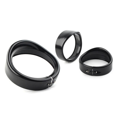7" 4.5" Fog Headlight Trim Ring Bezel Visor Cover for Harley Touring