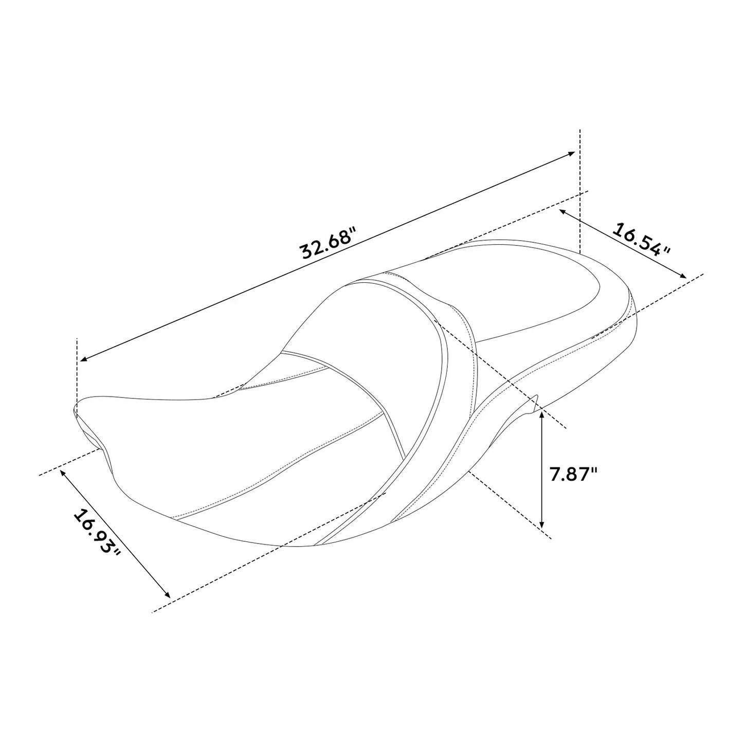 Driver Passenger Seat for Indian Springfield Dark Horse (2016-2020)