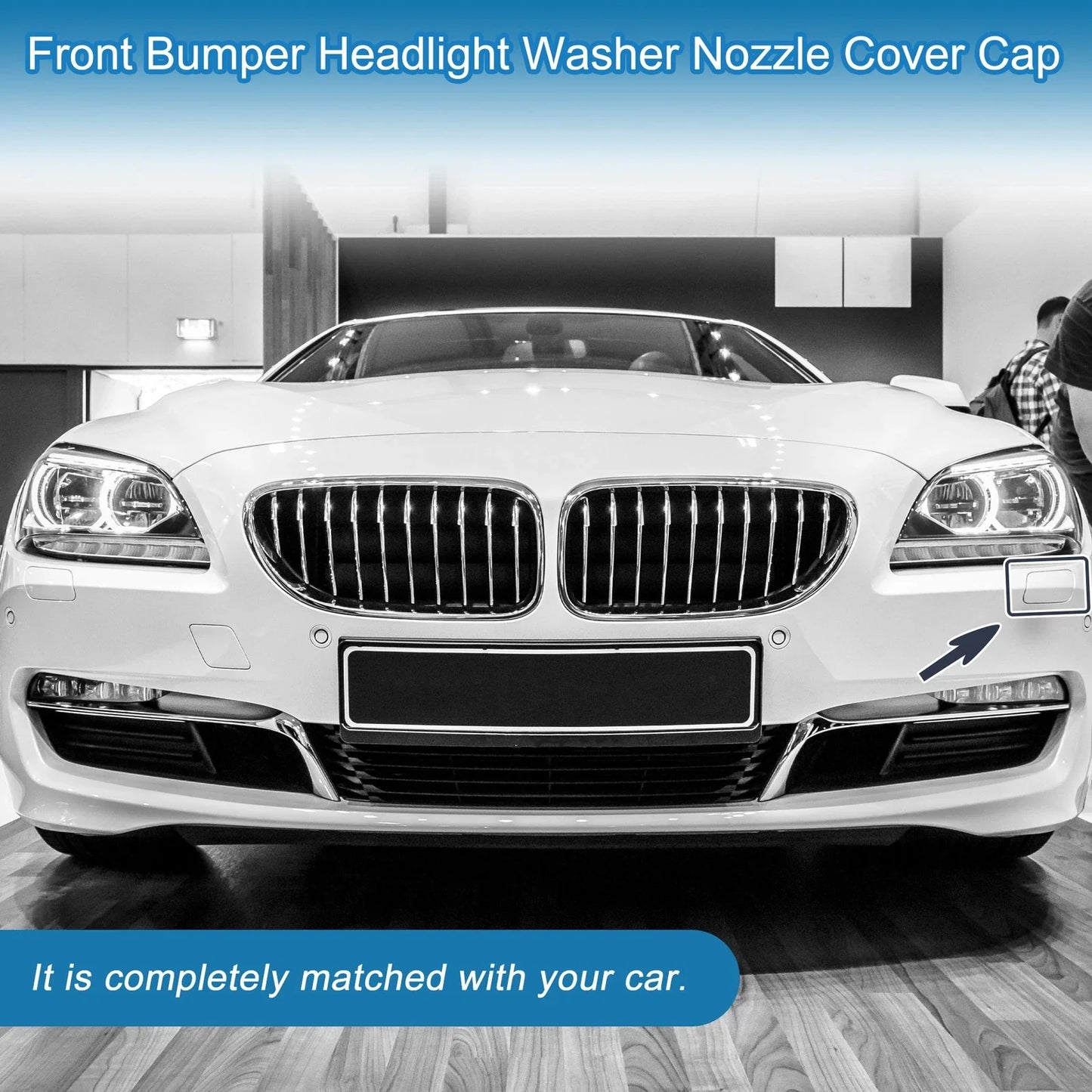 Front Left Side Bumper Washer Nozzle Cover for BMW 640i (2012-2015)