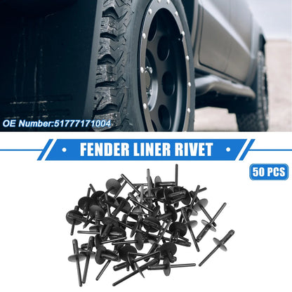 50 Pcs Fender Liner Rivet Bolts for BMW X6 (2008 - 2019)