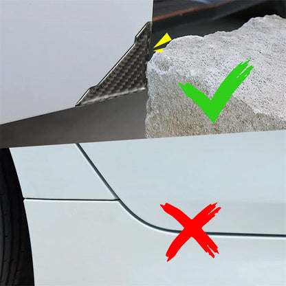 4 Pcs Universal Car Door Corner Anti-Collision Trim Carbon Fiber