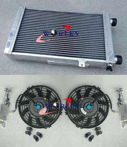 3 Row Aluminum Radiator + Fans for Lotus Europa Coupe (1966-1976)