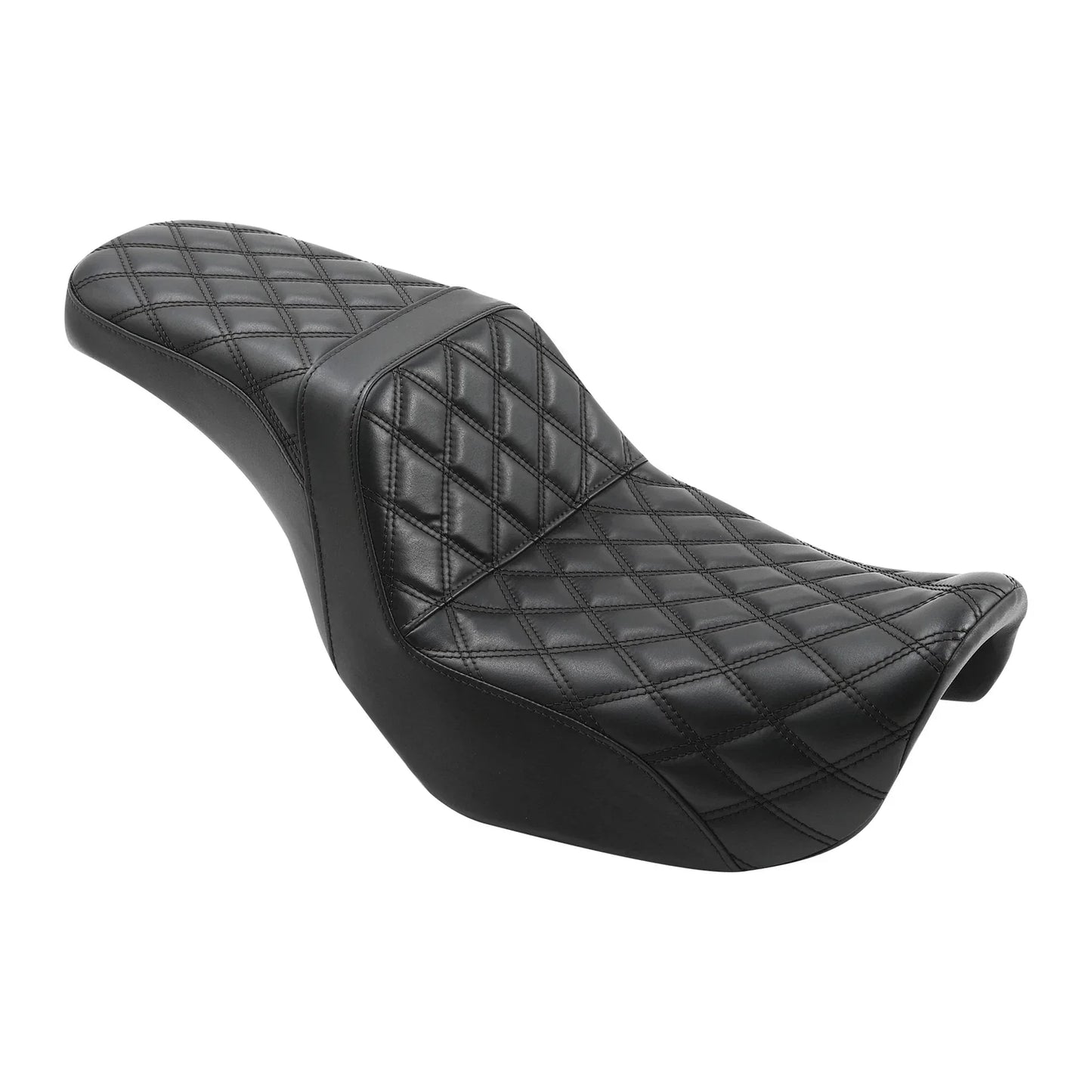 Black Driver Passenger Seat for Harley Dyna Super Glide Street Bob (2006-2017)