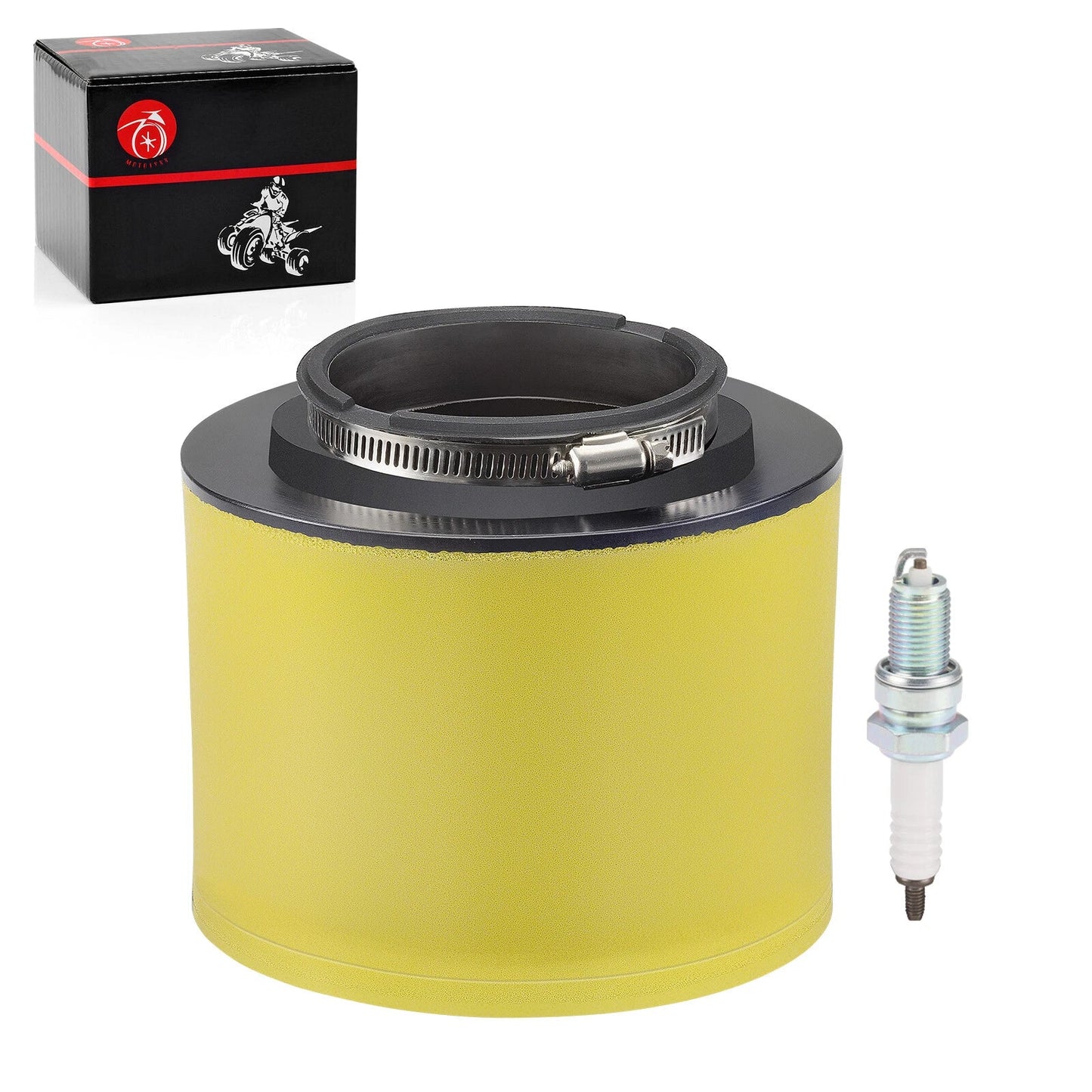 2x Air Filter Element and Spark Plug for Honda TR200 Fat Cat (1986–1987)