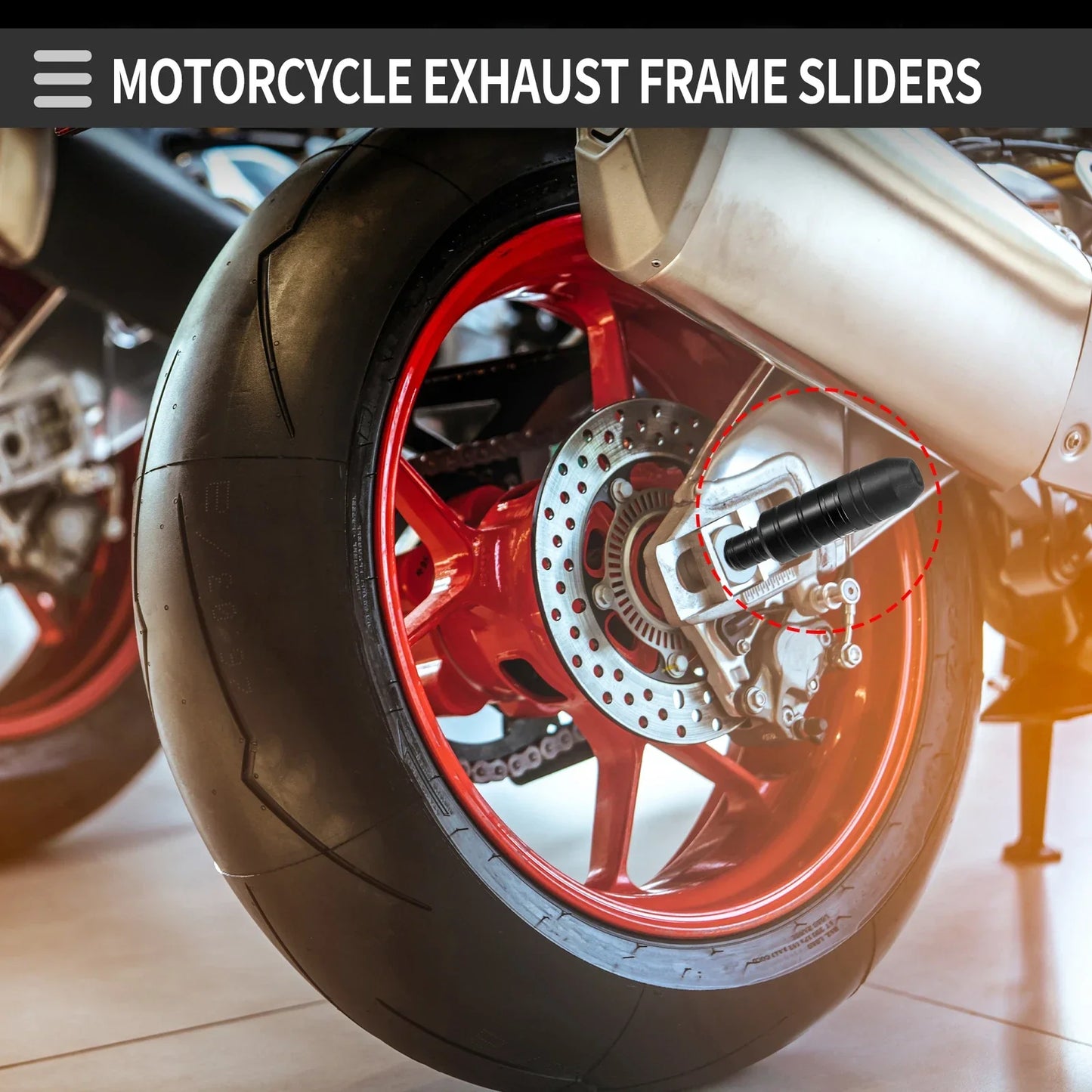 Motorcycle Frame Slider Exhaust Anti-Crash Protector for Honda  2 x Black