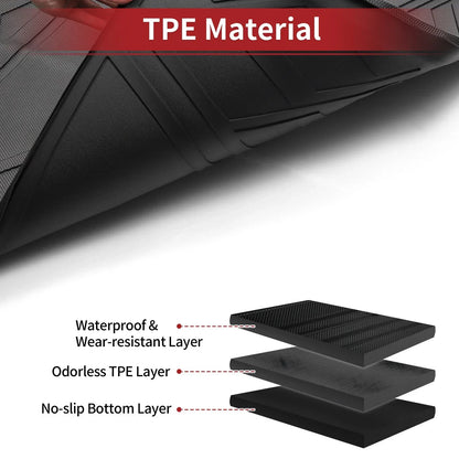 Cargo Liner Rear Trunk Mat for Honda Accord Sedan (2008-2012) Diamond TPE