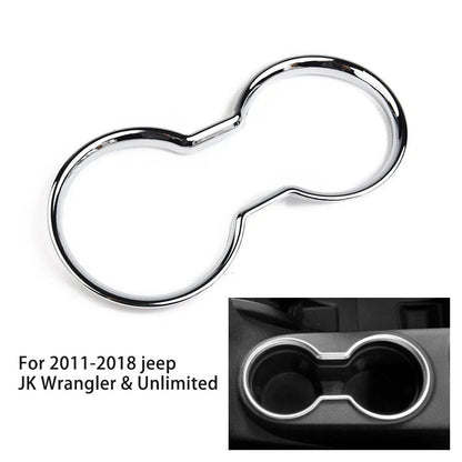 Cup Holder Trim Silver Water for Center-Chrome Console (2011–2018)