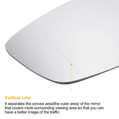 Left Side White Mirror Glass with Heated Back for BMW 3 Series G20 G21
