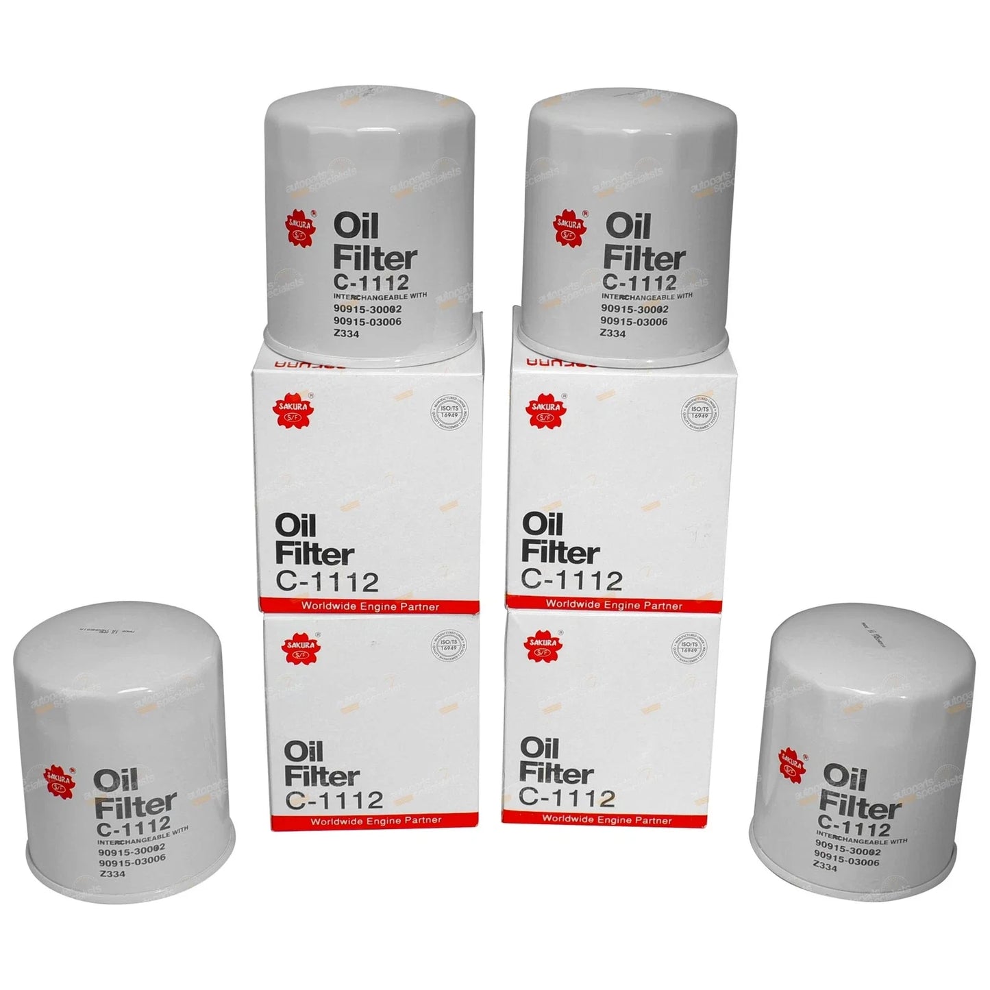 4 Oil Filters for Courier PE WL 2.5L Diesel Ute (1990–2000)