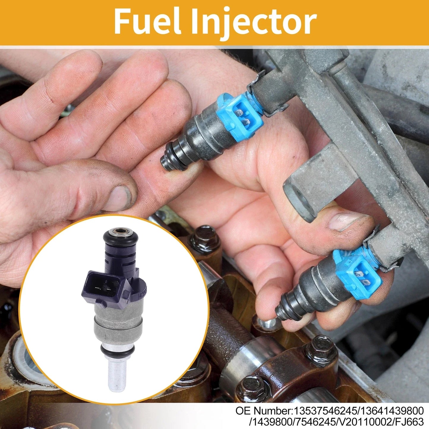 1 Pcs 3.0L Fuel Injector for BMW 330ci (E46) (2001 - 2006)