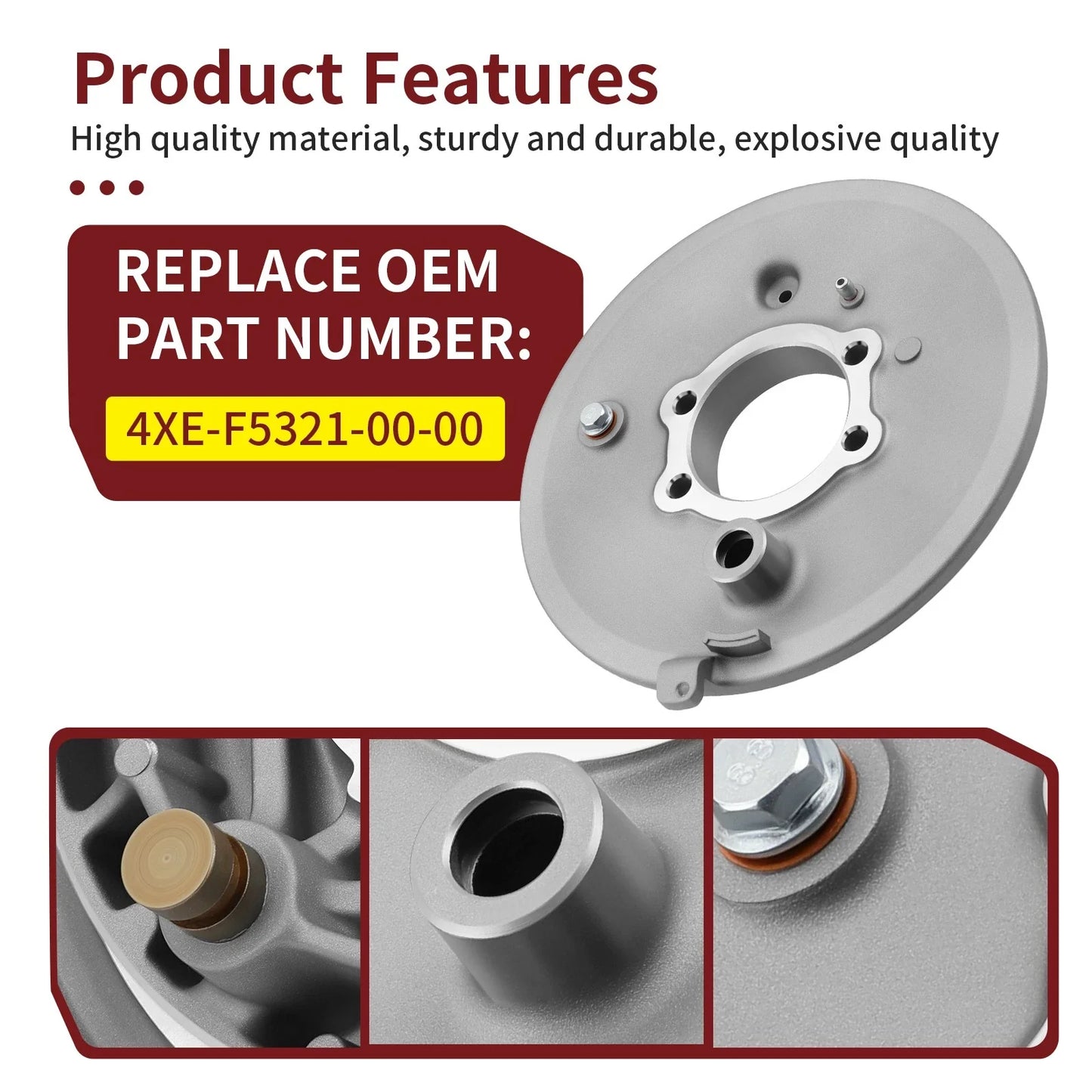Rear Brake Backing Plate Drum for Yamaha Bear Tracker 250 (1999–2004)