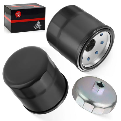 2x Oil Filter 20mm & Wrench Tool for Kawasaki Bayou 400 4x4 KLF400 (1993–1999)