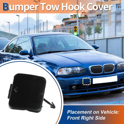 Front Bumper Tow Hook Cover for BMW 525i 528i 530i Black