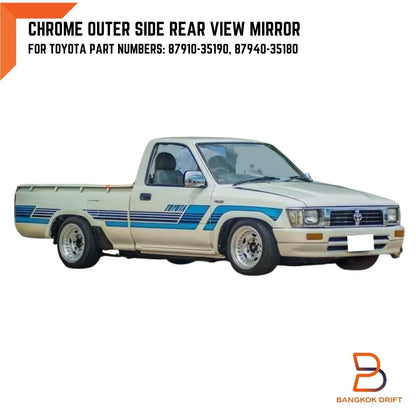 Chrome Wing Door Side Mirror for Toyota Hilux MK3 4Runner Surf (88-97)
