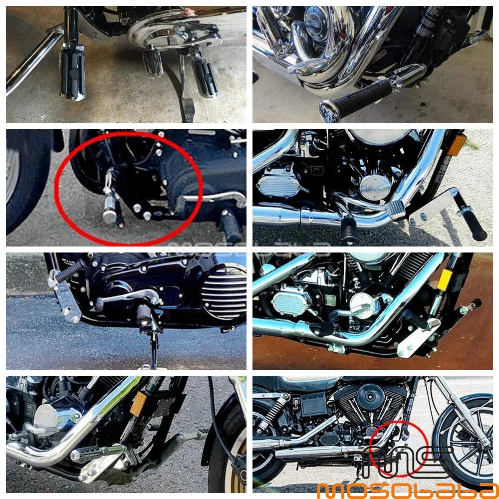 Front Foot Peg Mounts for Harley Dyna Street Bob FXDB Low Rider FXDLS (91-17)