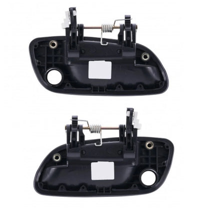 Door Handle Outer Set of 4 Black FrontRear LeftRight Hyundai Elantra(2001–2006)