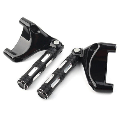 Black Rear Passenger Footrest Peg Mount for Harley Sportster XL883 XL1200 (2004-2013)
