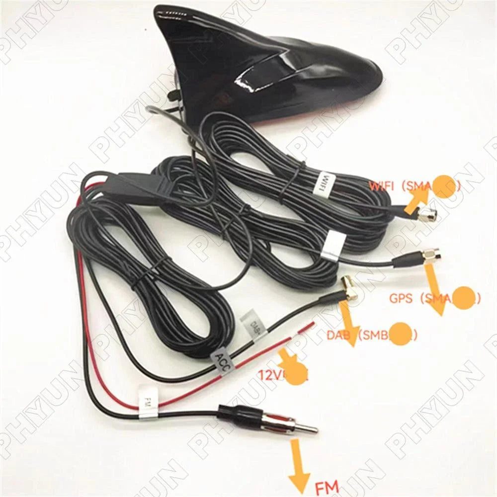 Shark Fin Antenna for Car Stereo Radio DAB+GPS+FM+WIFI (170-230MHz)