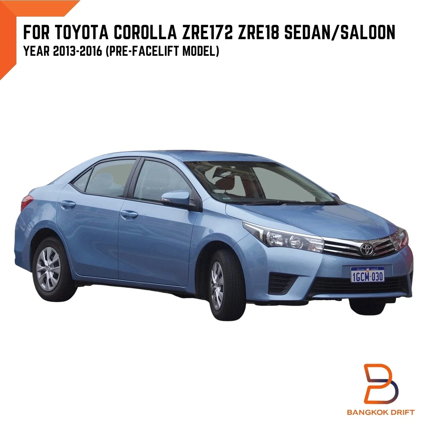 Fog Lamp Covers for Toyota Corolla ZRE172 SX Sedan (2013-2016)