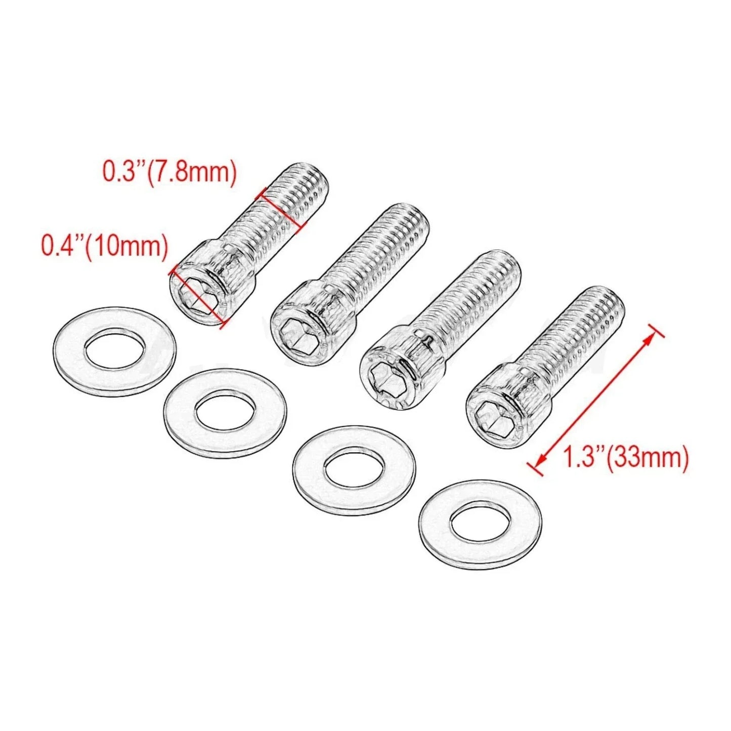 4 Point Docking Hardware Kit for Harley Touring Street Road King Glide (14-23)