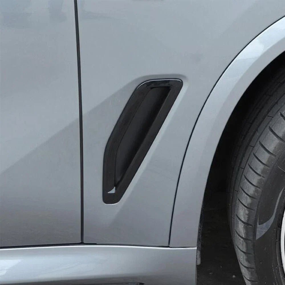 Black Side Fender Air Vent Trim Covers for BMW X5 (2019-2022)
