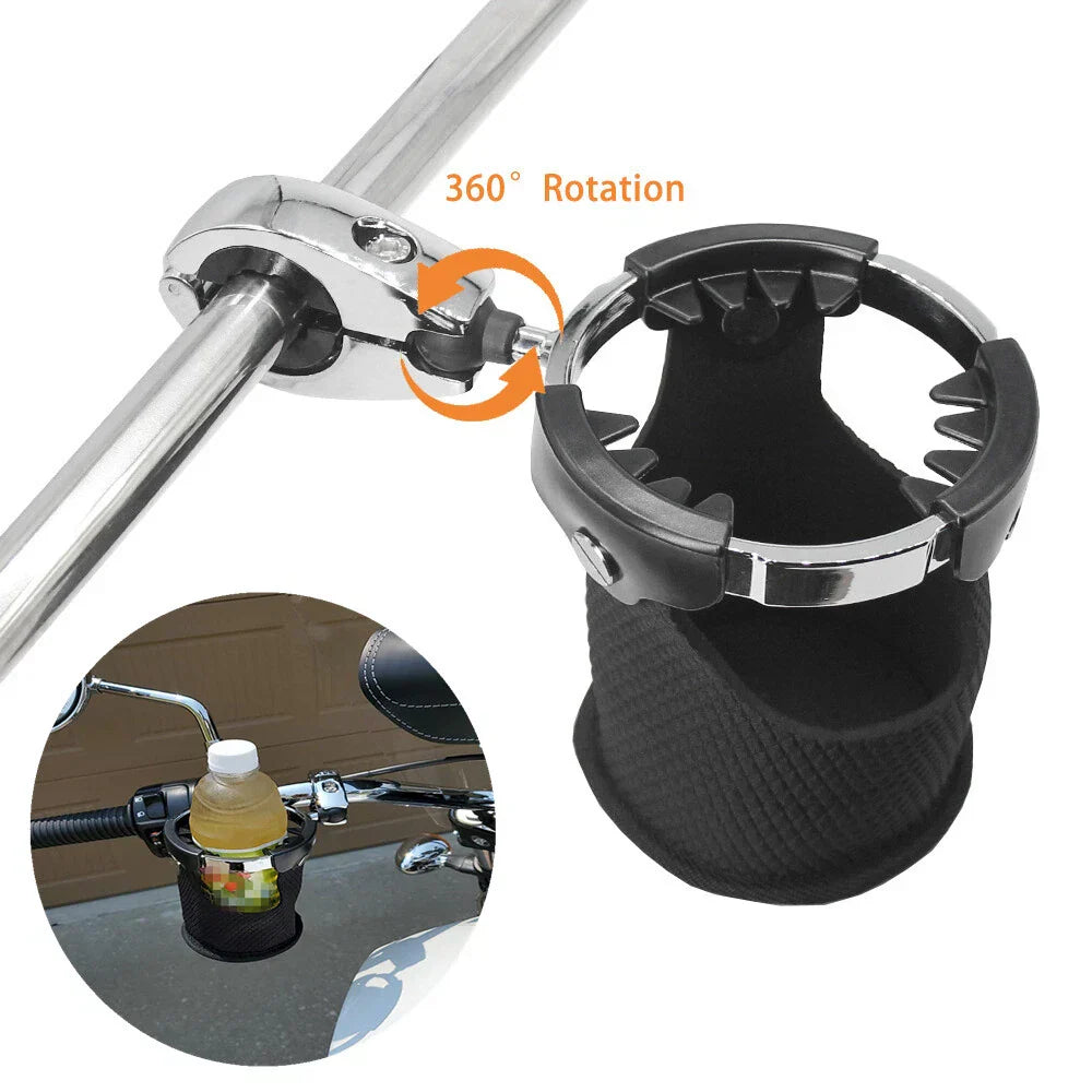 Universal Motorcycle Handlebar Cup Holder Cradle Basket Cage Bracket