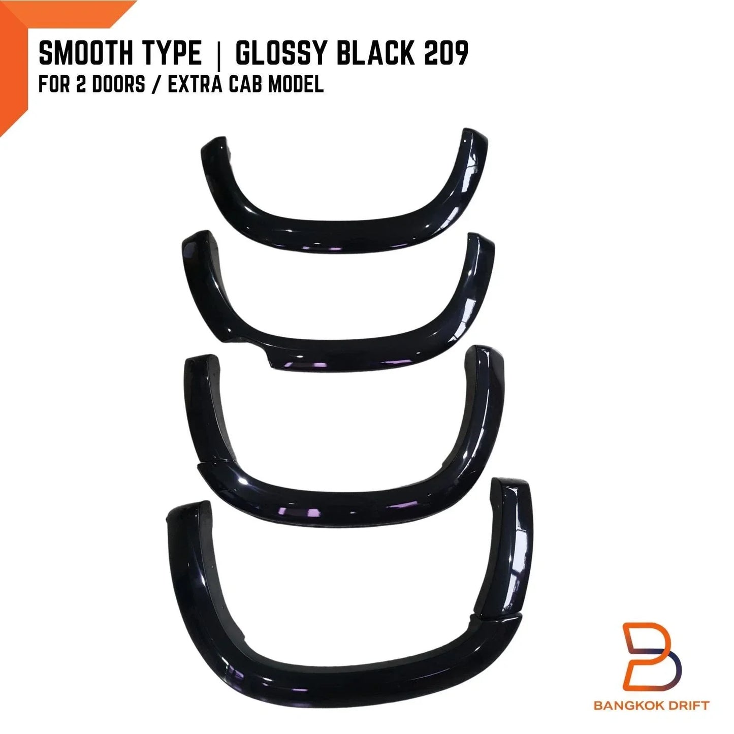 Glossy Black  Fender Flares for Toyota Hilux (1997-2005)