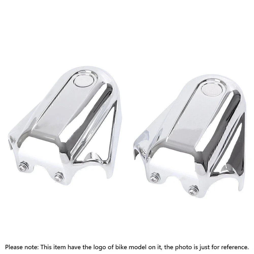 Rear Axle Cover Caps for Harley Softail (2008-2017) Black/Chrome