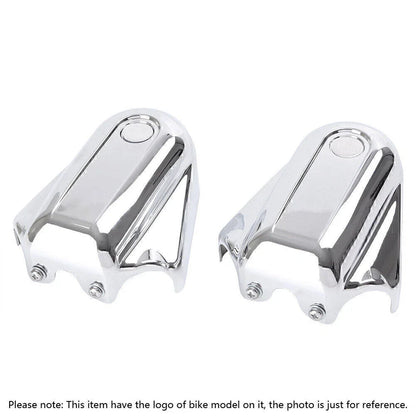 Rear Axle Cover Caps for Harley Softail (2008-2017) Black/Chrome