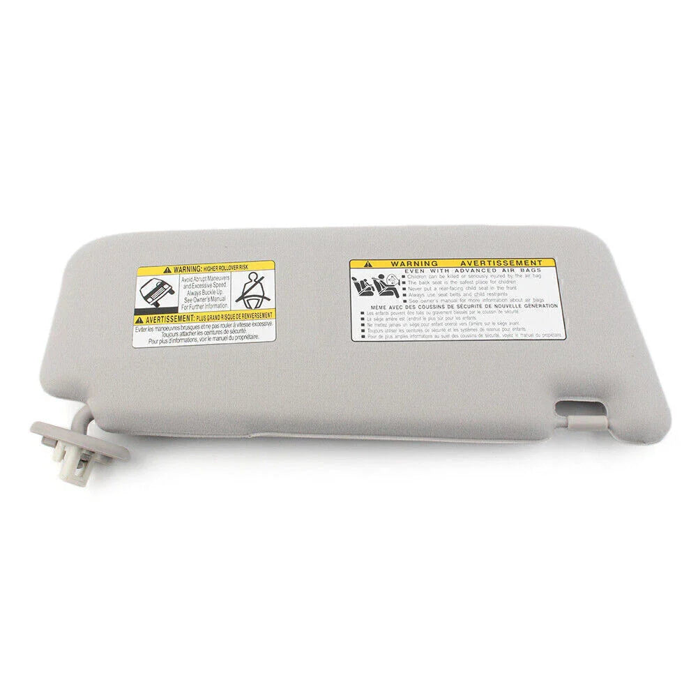 Left Side Sun Visor for Toyota Venza 2009-2016 Light Gray LHD