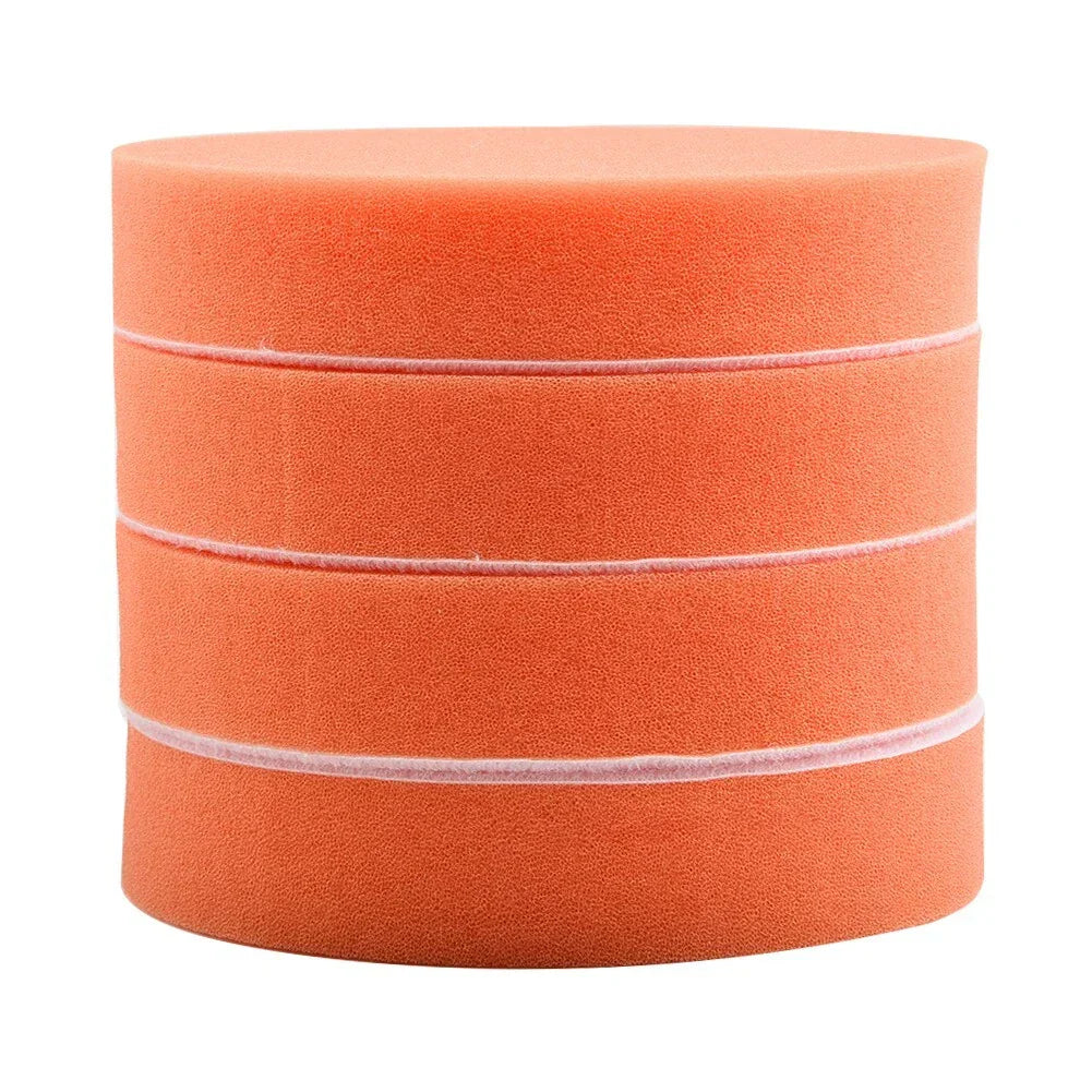 4pc 125mm/5in Car Polishing Buffing Pad Flat Sponge Polisher Buffer Pads